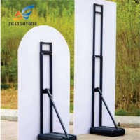 Support d'affiche pliable portable et léger en fer avec base à eau pour la promotion d'événements - Montage facile, étanche, écologique et réutilisable