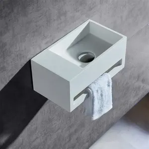 Ванная Комната Небольшого размера туалет не вредит мытье рук современный настенный камень для раковины для ванной комнаты