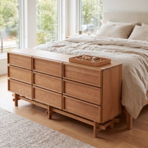 Comò e <span class=keywords><strong>fasciatoio</strong></span> moderno giapponese per cameretta, mobile in legno con cassetti, cassettiera laterale personalizzata - Product Image 3