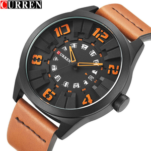 Reloj de Pulsera Deportivo de Cuarzo para Hombre CURREN 8258, Nuevo Estilo de Moda con Superficie 3D en Línea - Product Image 1