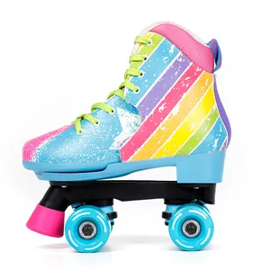 Colorful Pu Skates Ruedas Skate Kids Roller Skates Shoe