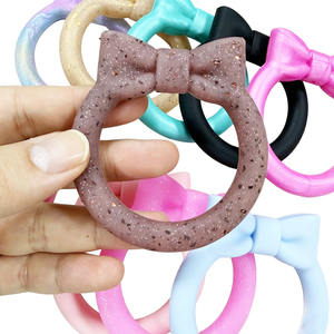 Anillos de Silicona con Diseño de Lazo de 65 mm, Anillos de Silicona con Cuentas y Lazo para Accesorios de Joyería DIY - Product Image 3