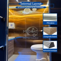 Remorque toilettes portables avec rampe pour fauteuil roulant, éclairage LED, unité de toilettes mobiles pour la location événementielle