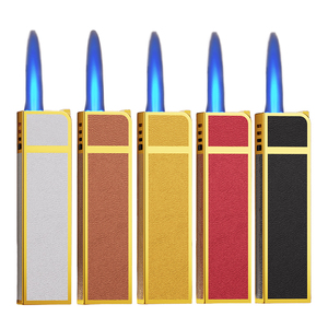 Encendedores de Plástico Personalizables Resistentes al Viento, Colores Degradados Surtidos, Llama Azul, Recargables - Product Image 5