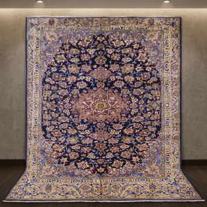 Persian Mashad Hand-Knotted <b>Rug</b> Made with <b>Natural</b> Wool & Cotton 13'1'' X 9'11 Panr02199 - Product Image 3