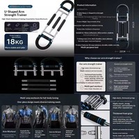 Nouvel équipement de fitness en acier durable en forme de U, réglable à la main, pour le renforcement des poignets, des biceps et des bras (Power Twister)