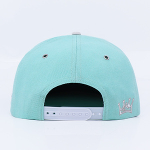 Logo brodé 3D personnalisé de couleur <span class=keywords><strong>verte</strong></span> Chapeau à bord plat en daim Street Style Hip-Pop 6 Panel <span class=keywords><strong>Snapback</strong></span> - Product Image 4
