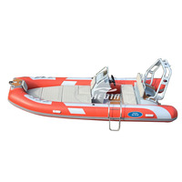 Bateau semi-rigide Hedia Rib 480 à double coque en aluminium PVC/Hypalon 16 pieds