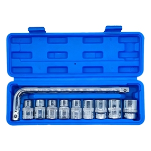 Ensemble d'outils combinés pour voiture, 10 pièces, jeu de douilles pour réparation automobile, boîte à outils multifonctionnelle, clé à molette grande taille, étui en plastique - Product Image 2