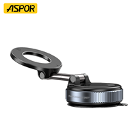 Support magnétique pour téléphone ASPOR A708 en alliage, rotation à 360 degrés, angle réglable pour bureau/mur/voiture/ventouse de pare-brise