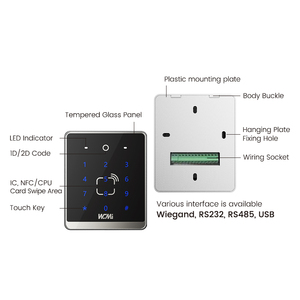 Đầu Đọc Thẻ Kiểm Soát Ra Vào Đầu Đọc Bàn Phím Đầu Đọc RFID Hệ Thống Truy Cập Điều Khiển Cửa - Product Image 4