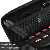 Étui rigide EVA pour Switch OLED avec sangle de poignet, housse de protection portable et fine, rangement de voyage pour accessoires NS