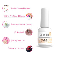 Vernis magnétique MissGel Deep Sea Cat Eye, vente en gros, marque privée, vernis à ongles gel effet œil de chat soyeux