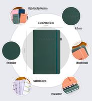 Agenda professionnel de haute qualité A5, couverture rigide en cuir PU, personnalisable, reliure à chevalet, avec logo personnalisé