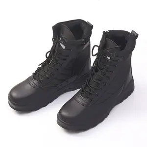 Sapatos de caminhada ao ar livre pretos, sapatos de treinamento de estilo americano alto à prova d'água para venda