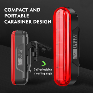 Feu arrière de vélo intelligent ThinkRider à LED laser, 5 modes, double support avec capteur de freinage automatique, alimenté par batterie - Product Image 6