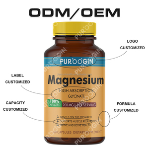 Cơ bắp dây thần kinh tim và xương hỗ trợ viên nang magiê bisglycinate nhẹ nhàng trên dạ dày giúp thư giãn viên nang cơ thể - Product Image 5