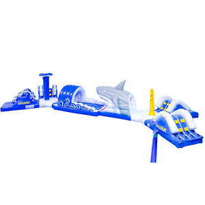 Parcours d'obstacles aquatiques gonflables géants <span class=keywords><strong>pour</strong></span> adultes et enfants, avec toboggan, <span class=keywords><strong>pour</strong></span> piscine d'été - Product Image 1