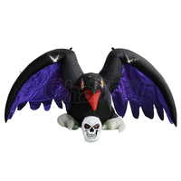 Corbeau gonflable publicitaire pour Halloween, modèle de décoration événementielle, corbeau gonflable pour fêtes