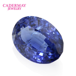Cadermay Jewelry Cultivated Sapphire Oval Cut Loose Stone Bezel Setting Everyday Wear Unisex - Product Image 1