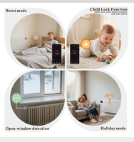 Thermostat de radiateur électrique intelligent modèle ERV-256BT pour bureau/centre commercial, contrôle de la température, compatible Tuya, moderne, OEM/ODM, pour sol