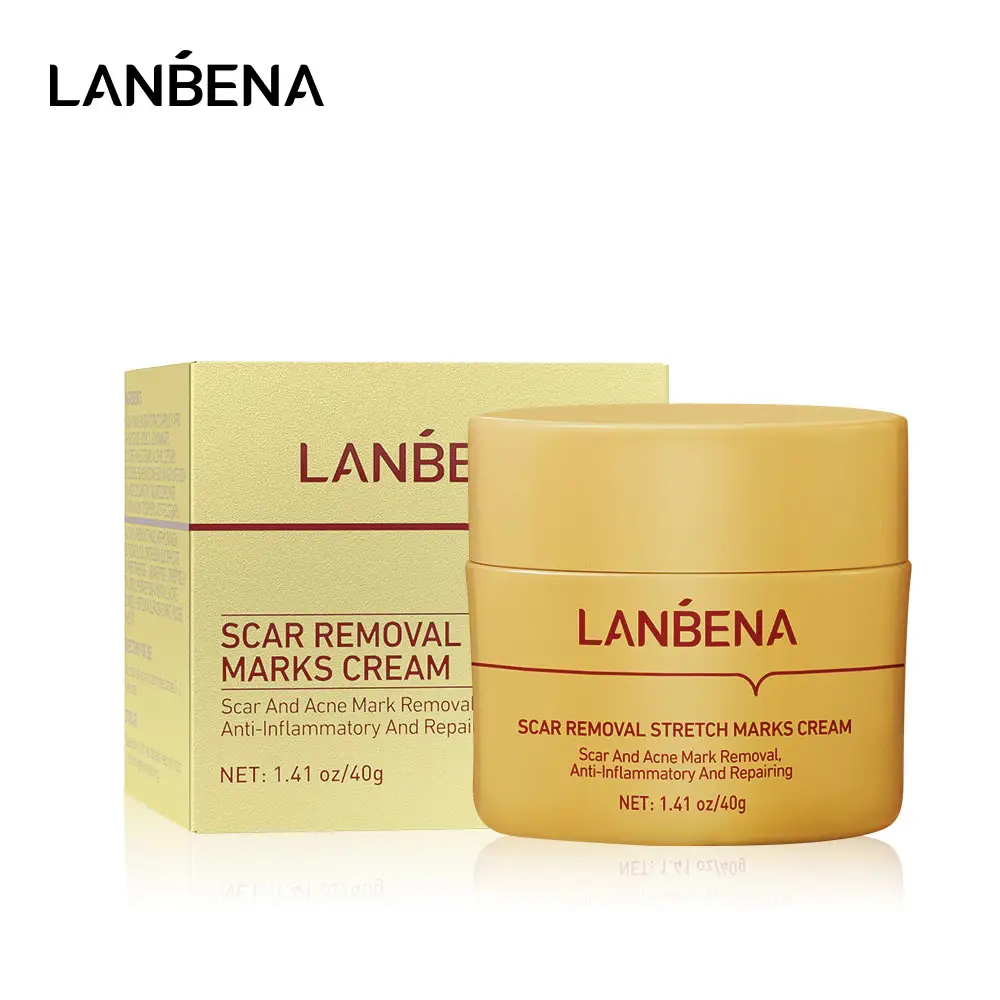 LANBENA-crema Herbal para eliminar cicatrices de acné, crema para reparar la piel, crema de noche