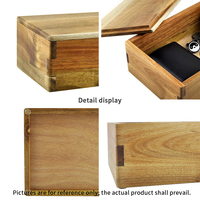 Boîte en bois avec couvercle amovible, coffre à souvenirs pour organiser les bijoux, boîte décorative en acacia naturel faite à la main, découpée au laser, boîtes cadeaux