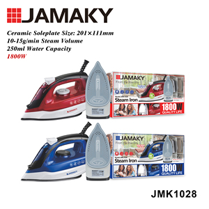 Fer à vapeur JAMAKY 2200W avec semelle en céramique, vapeur <span class=keywords><strong>verticale</strong></span> et arrêt de sécurité - Professionnel - Product Image 1