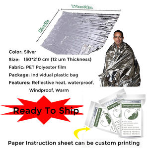 Selimut Pertolongan Pertama Ringan Aman Darurat Mylar Foil Termal Tahan Air untuk Perjalanan Mendaki Gunung Berkemah - Product Image 3