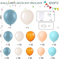 Ballons en latex bleu pastel et blanc pour fête d'anniversaire d'enfants, décorations de baby shower pour garçon, ensemble de baby shower