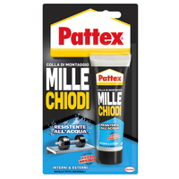Colle d'assemblage Millechiodi 100g en tube, résistante aux intempéries, pour extérieur, en caoutchouc, fabriquée en Italie 2716248 PATTEX pour le travail du bois