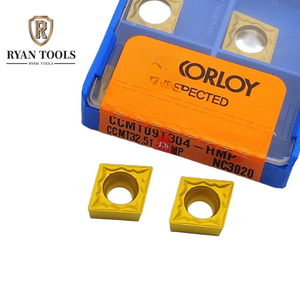 Ccmt060204 ccmt09t302 ccmt09t304 CCMT120404-HMP nc3020 korloys Carbide chèn công cụ tiện CNC cắt chèn công cụ tiện - Product Image 1
