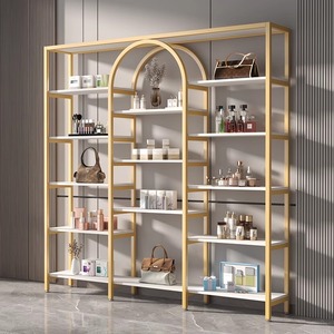 <b>Light</b> Luxury Modern Portable Multifunctional <b>Mirror</b> Station for Beauty Salon Shoe Bag Storage <b>with</b> Metal Frame - Product Image 3