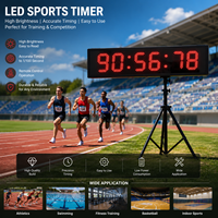 Chronomètre numérique LED à 6 chiffres de 5 pouces avec télécommande pour l'entraînement, la compétition et la salle de sport