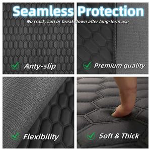 Alfombrillas de Coche Muchkey Personalizadas con Diseño Hexagonal, Protectoras, Impermeables, de Lujo, en Cuero 3D 5D - Product Image 5