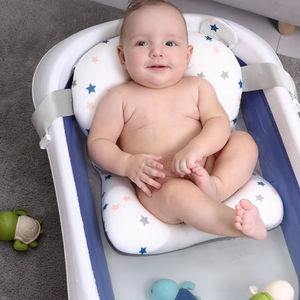 Coussin de bain pour bébé Tapis de <span class=keywords><strong>baignoire</strong></span> souple Coussin de bain antidérapant réglable Coussin de bain flottant confortable pour la peau de bébé 0-12 <span class=keywords><strong>mois</strong></span> - Product Image 2