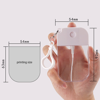 Flacon de parfum vide personnalisable, mini flacon plat en plastique réutilisable avec étui porte-clés, conteneur pratique pour les voyages