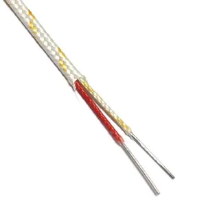 HH-K-24 k type thermocouple compensating/ extension cable wire with fiber glass braid solid conductor