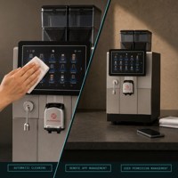Machine à café professionnelle de bureau à double chaudière, pression 15 bars, écran tactile intelligent, café à filtre avec tuyau d'eau chaude