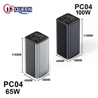 Banco de Energía Portátil M-Queen PC04 de 20000mAh, Ultra Delgado, Impermeable, de Aleación de Aluminio y Li-Polímero, de Alta Capacidad, 65W, Venta al Por Mayor