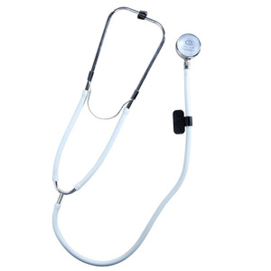 Stéthoscope double usage blanc, design cardiologique, pour usage domestique et surveillance médicale - Product Image 1