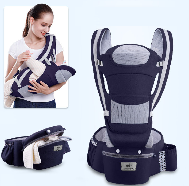 Ergonomic Newborn Baby Carrier with Lumbar Support – Cozy Infant Chest Sling Carrier with Adjustable Straps for Safe Baby Wearing