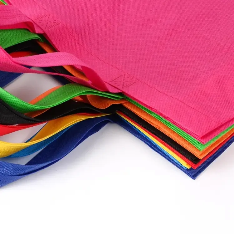 フリーデザイン環境にやさしい不織布再利用可能な折りたたみ式ショッピングバッグトートバッグカスタムプリント100% 生分解性不織布バッグ