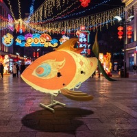Poisson volant gonflable télécommandé personnalisé en usine, jouet ballon lumineux coloré, poisson gonflable de dessin animé RC