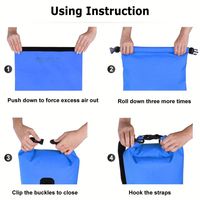 Bolsa Impermeable de PVC con Cierre Enrollable, Ligera y Portátil, para Viajes, Natación, Navegación, Kayak y Camping