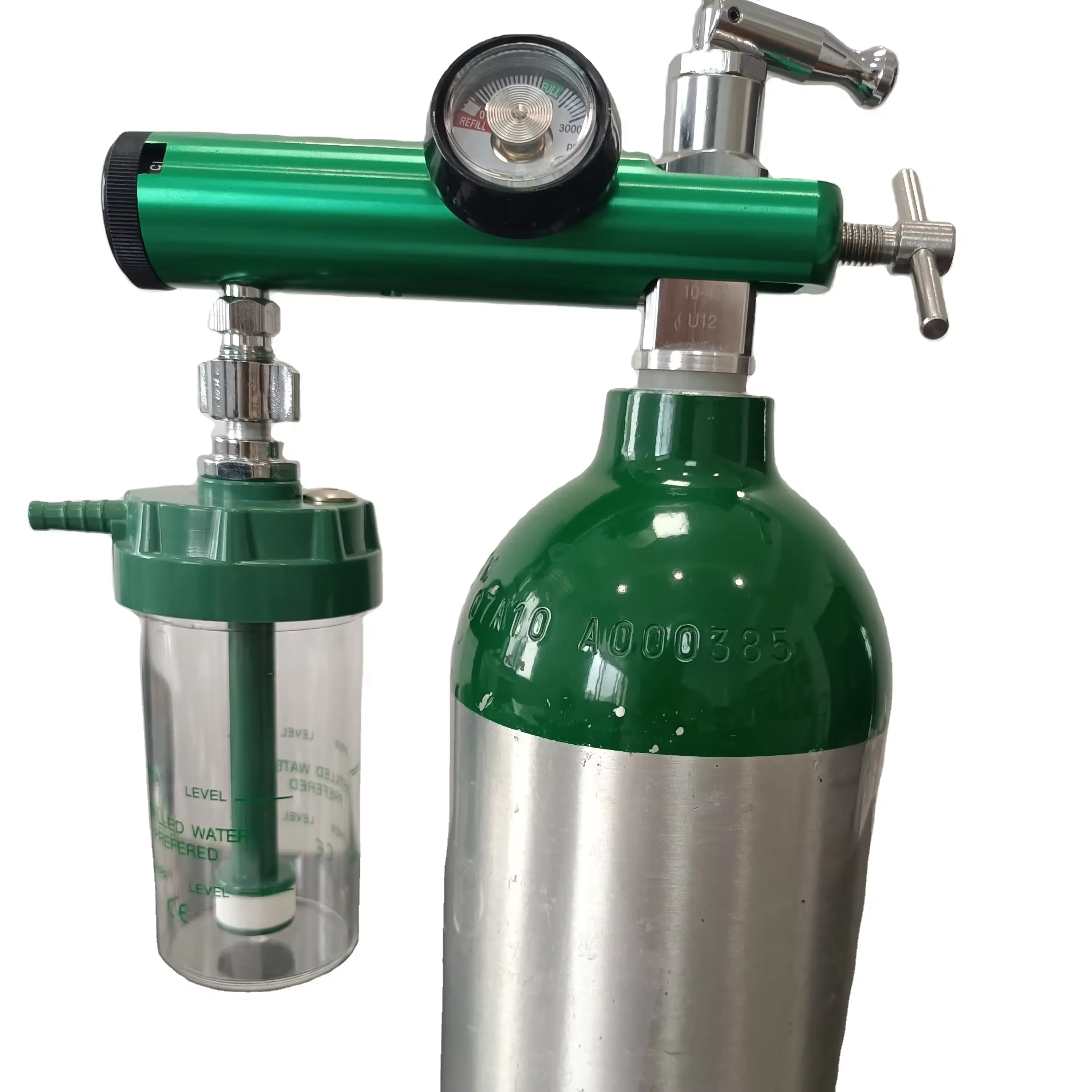 Tabung Gas oksigen standar ISO7866 harga rendah 1L-40L tangki oksigen medis Gas aluminium untuk rumah sakit