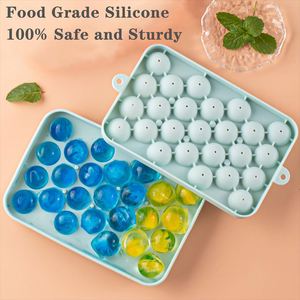 Easy Release Flexible Sustainable Ice Mold Silicone Ice Sphere Tray with Removable Lids Reusable 25 Stackable Ice Ball Maker <b>Box</b> - Product Image 4