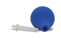 Douche rectale en silicone bleu en forme de poire de 224 ml pour lavement anal, anus, côlon