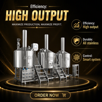 Équipement de brassage de bière artisanale HG 1000L avec moteur PLC, cuve de fermentation et pompe pour brasseries, restaurants, hôtels - Facile à utiliser