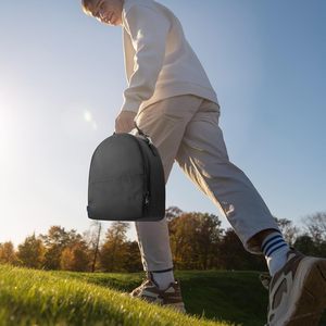 Estuche de transporte para ventilador de exterior, bolsa de almacenamiento portátil de nailon con asa, impermeable, para acampar, viajar, estilo mochila, color negro - Product Image 3